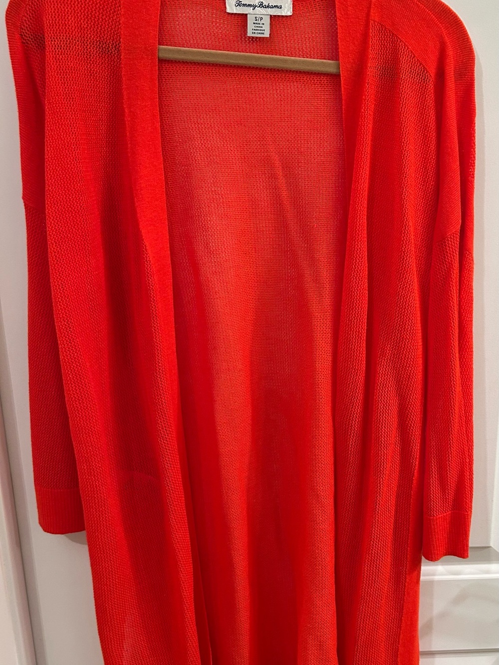 Tommy Bahama Bright Red Open-Front Lightweight wrap